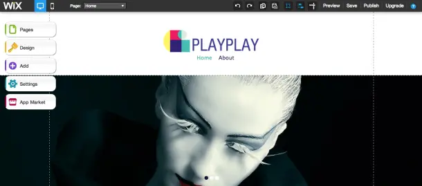 The Wix website editor