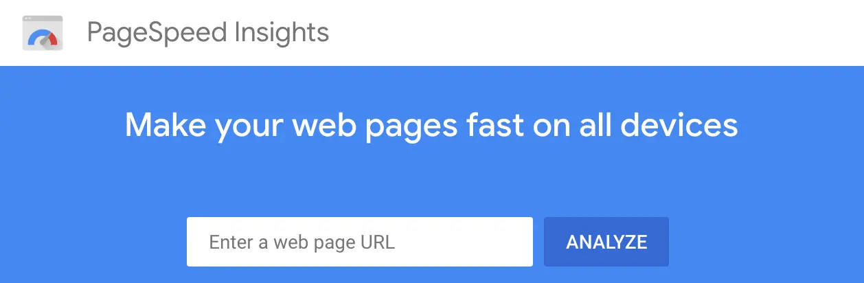 PageSpeed Insights showing web page performance analysis interface.