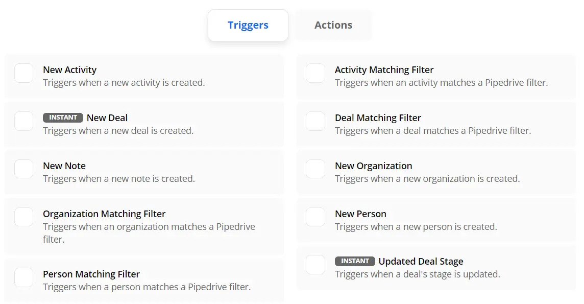 pipedrive zapier