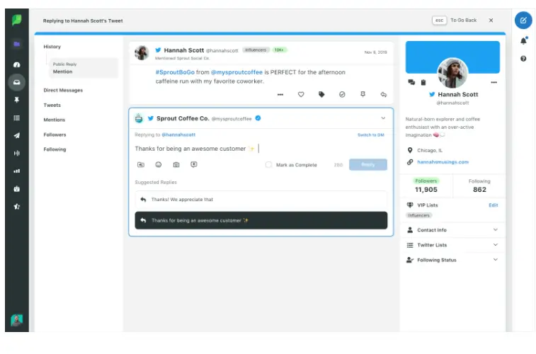 Sprout Social twitter