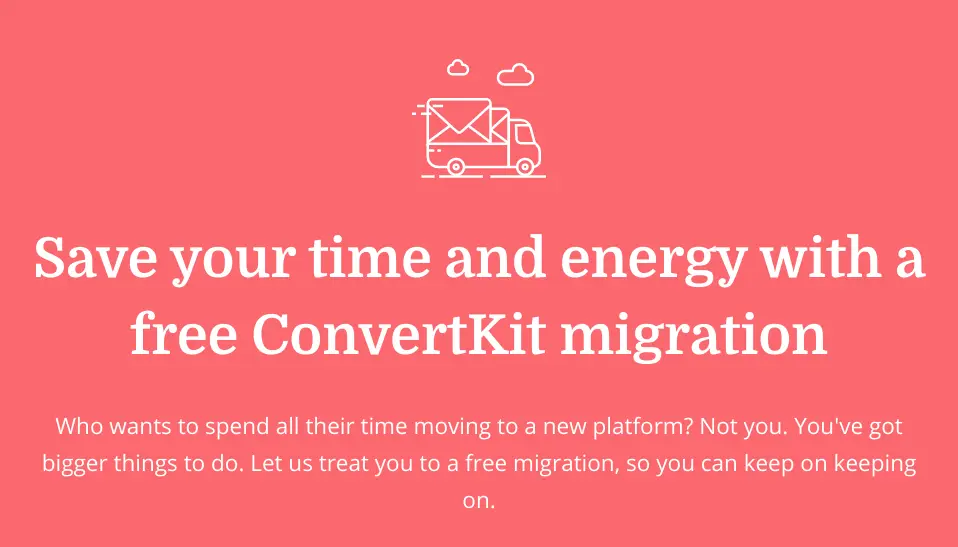 ConvertKit migration service offering for seamless platform transitions.