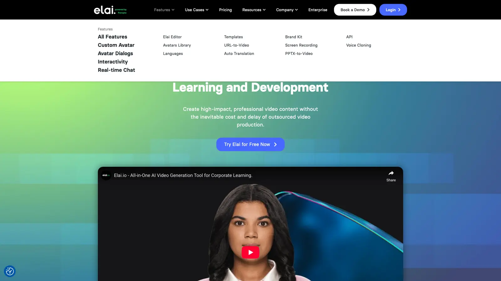 Elai.io homepage